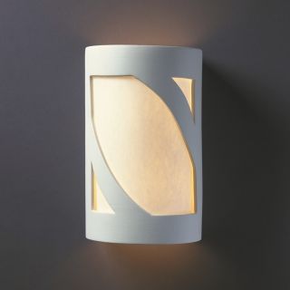 2 light Ada Approved Lantern Ceramic Bisque Wall Sconce