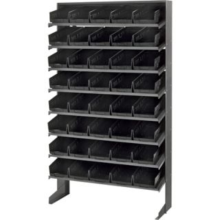 Quantum Storage Single Sided Rack With 40 Bins   12in. x 36in. x 60in. Rack