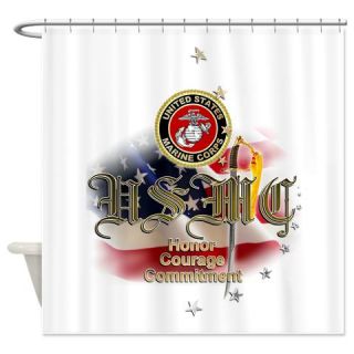  USMC Shower Curtain  Use code FREECART at Checkout