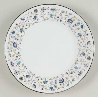 Noritake Floris Bread & Butter Plate, Fine China Dinnerware   Blue, Green, Yello