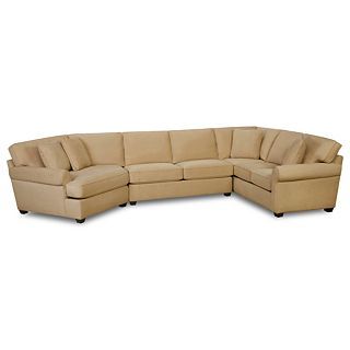 Possibilities Roll Arm 3 pc. Right Arm Sofa Sectional, Gold