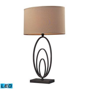 Dimond Lighting DMD D2211 LED Haven Multiple Oval Design Table Lamp with Taupe F