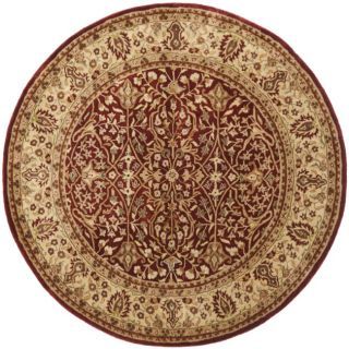 Handmade Persian Legend Rust/ Beige Wool Rug (8 Round)