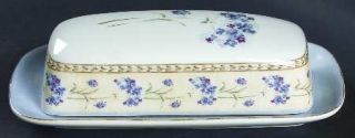 Heritage Mint Enchanted Garden 1/4 Lb Covered Butter, Fine China Dinnerware   Mu
