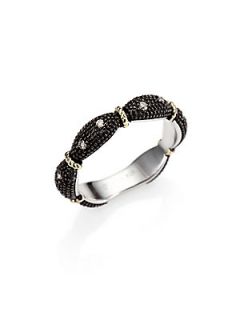 Jude Frances Grey Diamond, Sterling Silver and 18K Yellow Gold Ring   Black 