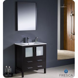 Fresca Torino 30 inch Espresso Modern Bathroom Vanity With Undermount Sink