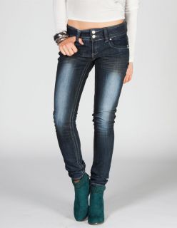 Double Button Women Skinny Jeans Blue Blast In Sizes 3, 11, 13, 0
