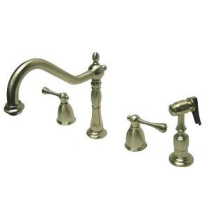 Elements of Design EB7798BLBS Elizabeth Two Handle Kitchen Faucet With Spray