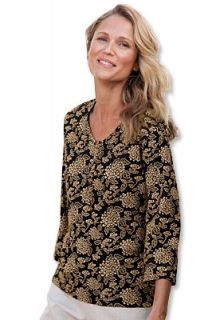 Tawny Floral Henley