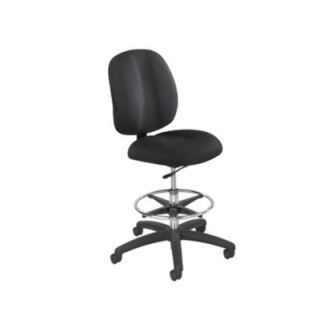 Safco Products Height Adjustable Drafting Chair with Swivel 7083 Fabric Black