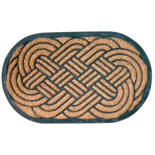 Lovers Knot Recycled Rubber   Coir Doormat