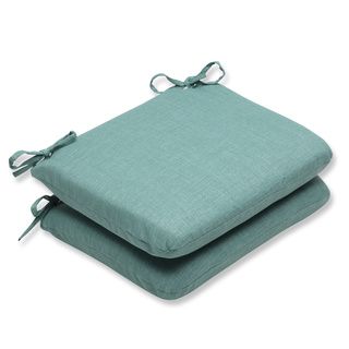 Pillow Perfect Outdoor Green Rounded Corners Seat Cushion (set Of 2) (GreenClosure Sewn Seam ClosureUV Protection Yes Weather Resistant Yes Care instructions Spot Clean or Hand Wash Fabric with Mild Detergent. Dimensions 18.5 inch long x 15.5 inch wi