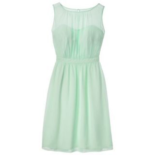 TEVOLIO Womens Plus Size Chiffon Illusion Sleeveless Dress   Cool Mint   26W