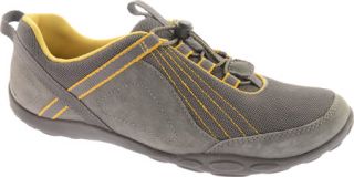 Womens Clarks Haley Cortland   Grey Nubuck Bungee Lace Shoes