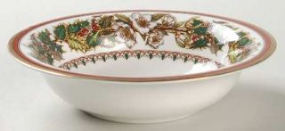 Spode Christmas Rose Coupe Cereal Bowl, Fine China Dinnerware   Bone,Flowers & H