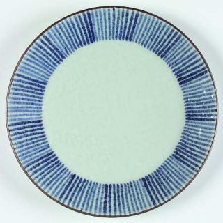 Fitz & Floyd Mingei Dinner Plate, Fine China Dinnerware   Blue Lines On Edge