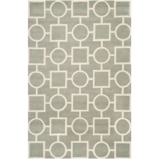 Safavieh Handmade Moroccan Chatham Gray/ Ivory Wool Rug With .5 inch Pile (5 X 8)