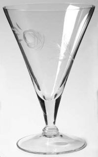 Glastonbury   Lotus Contemporary Rose Water Goblet   Stem#L13, Cut Rose  Design