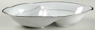 Style House Wedding Band 11 Oval Divided Vegetable Bowl, Fine China Dinnerware