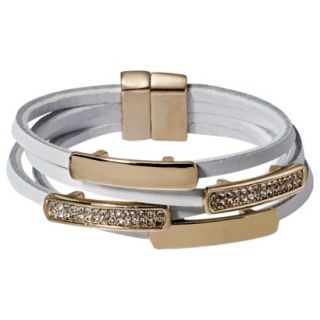 Capsule by C ra Multi Wrap Bracelet with Metal Bars and Rhinestone Studs  