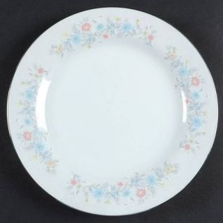 Nitto Dulcette Salad Plate, Fine China Dinnerware   Pastel Floral Border