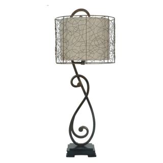 Crestview Collection Scroll Table Lamp Multicolor   CVACR676