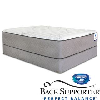 Spring Air Back Supporter Woodbury Firm Queen size Mattress Set (QueenSet includes Mattress, foundationFirst layer Quilted top has cashmere natural fiber blend, 3/4 firm foamSecond layer Firm latex foam Third layer Support foam on top of ergonomically