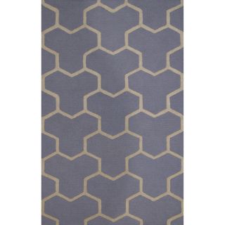 Safavieh Handmade Moroccan Cambridge Geometric pattern Light Blue/ Ivory Wool Rug (4 X 6)