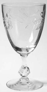 Tiffin Franciscan Budding Rose Water Goblet   Stem #17524