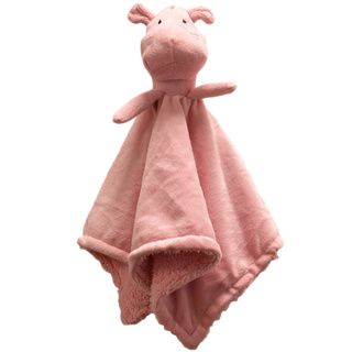 Piccolo Bambino Pink Hippo Cuddly Pal With Soft Blanket Body