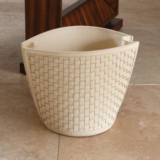 Global Views Woven Waste Basket 9.916 Color Ivory