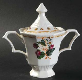 Nikko Orchard Sugar Bowl & Lid, Fine China Dinnerware   Classic Collection,Fruit