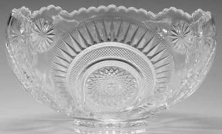 Smith Glass  Pinwheel & Stars Cupped Punch Bowl   Pressed, Punch Items Only