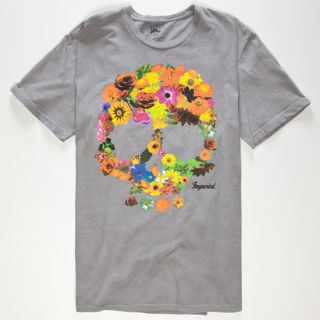 Floral Skull Mens Color Changing T Shirt Grey In Sizes Small, X