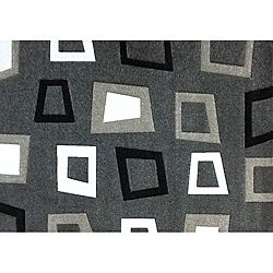 Modern Deco Fume Trapezio Rug (39 X 51)