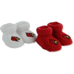 Louisville Cardinals For Bare Feet 2 Pack Baby Booties