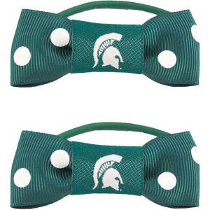 Michigan State Spartans Little Earth Bow Pigtail Holders