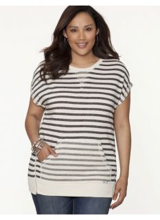 Lane Bryant Plus Size Striped tunic sweatshirt by Seven7     Womens Size 14/16,