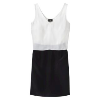 Mossimo Womens Peek Back 2fer Dress   Black/White XL