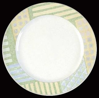 Studio Nova Trivia Salad Plate, Fine China Dinnerware   Multicolor Dots, Stripes