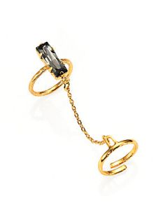 Bing Bang Baguette Harness Ring   Gold