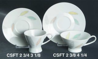 Rosenthal   Continental Bunte Blatter Footed Cup & Saucer Set, Fine China Dinner
