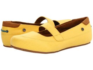 MOZO Fab Flat Canvas Womens Flat Shoes (Yellow)