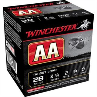 Winchester Aa Shotgun Ammunition   Winchester Aa Shotshells 28ga 2 3/4   3/4oz #9 Shot