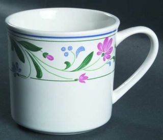 Farberware Brandywine (White Background) Mug, Fine China Dinnerware   Blue & Gre