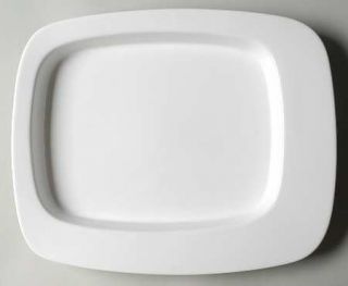 Studio Nova Compose White 14 Rectangular Serving Platter, Fine China Dinnerware