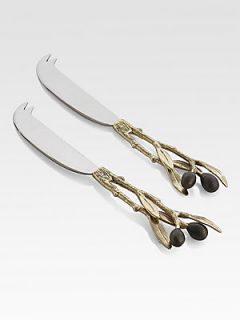Michael Aram Olive Branch Cheese Knives, Set of 2   No Color