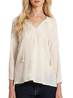 Majorie Embroidered Top   Moon