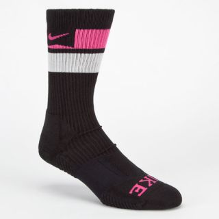 Elite Skate Mens Crew Socks Hot Pink/Black One Size For Men 222102368