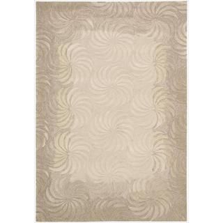 Nourison Hand tufted Contours Taupe Rug (5 X 76)